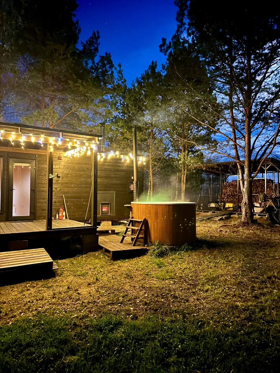 Клюква, лесной глэмпинг